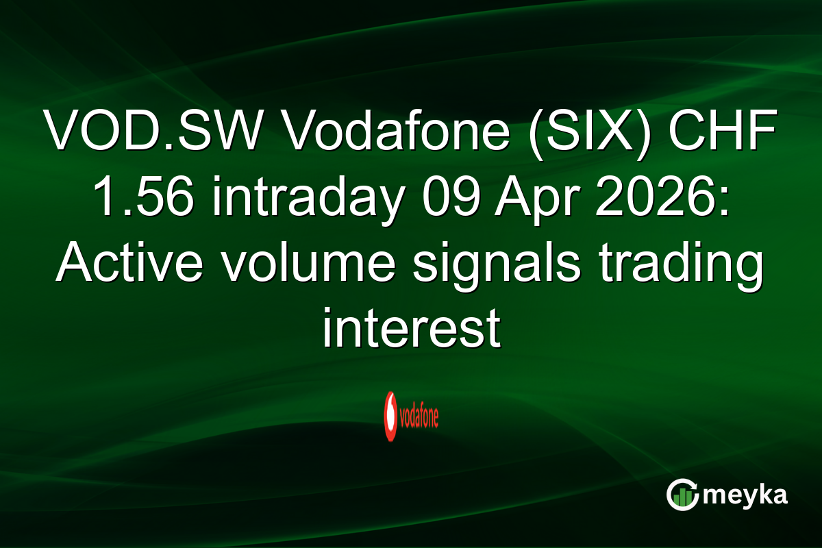 VOD.SW Vodafone (SIX) CHF 1.56 intraday 09 Apr 2026: Active volume signals trading interest