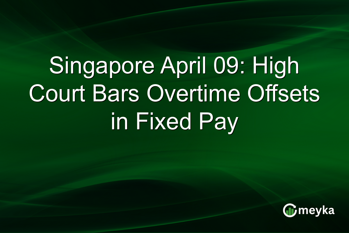 Singapore April 09: High Court Bars Overtime Offsets in Fixed Pay