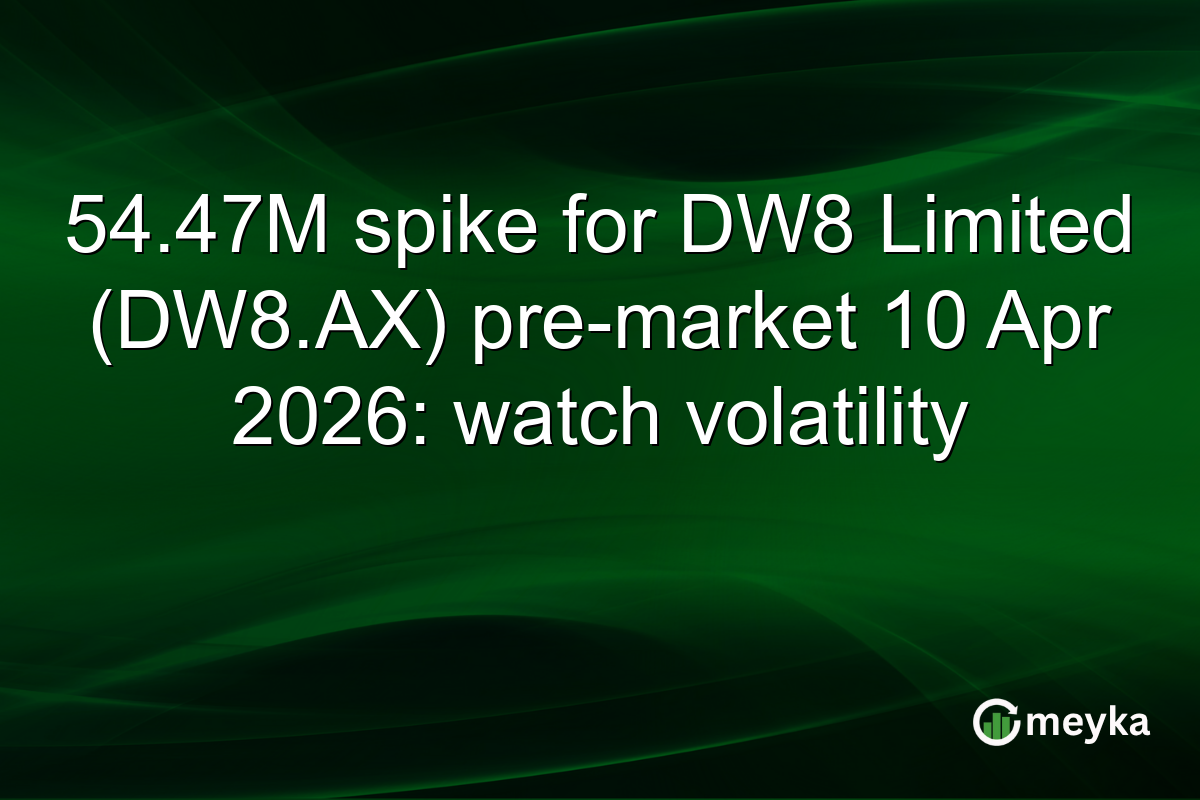 54.47M spike for DW8 Limited (DW8.AX) pre-market 10 Apr 2026: watch volatility