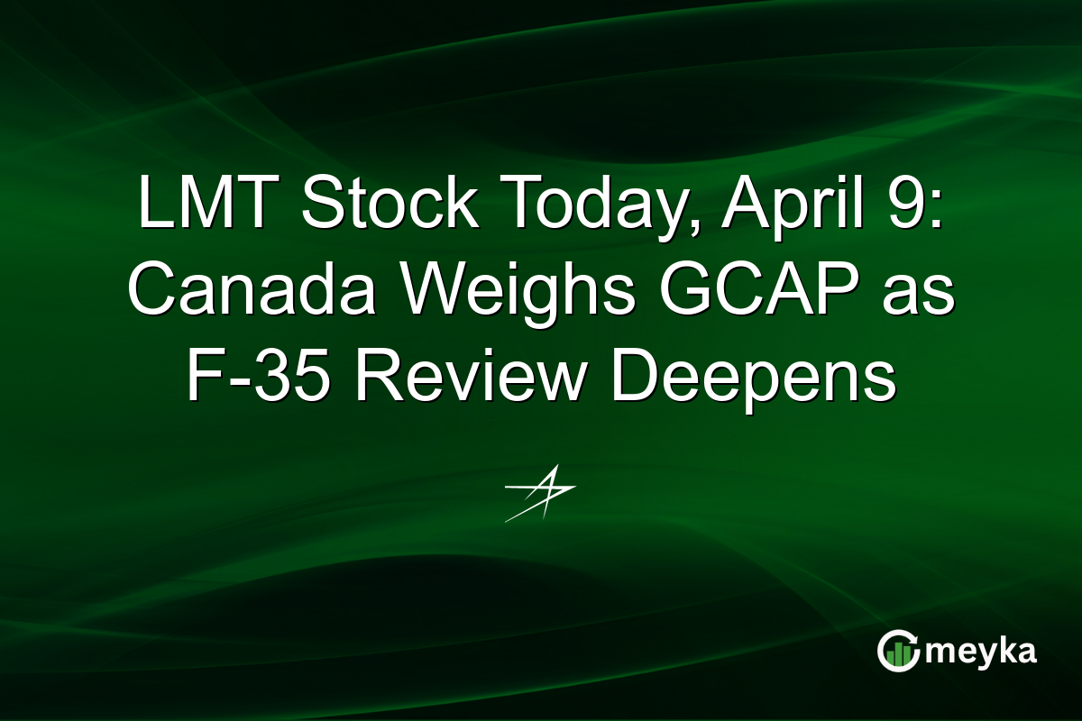 LMT Stock Today, April 9: Canada Weighs GCAP as F-35 Review Deepens