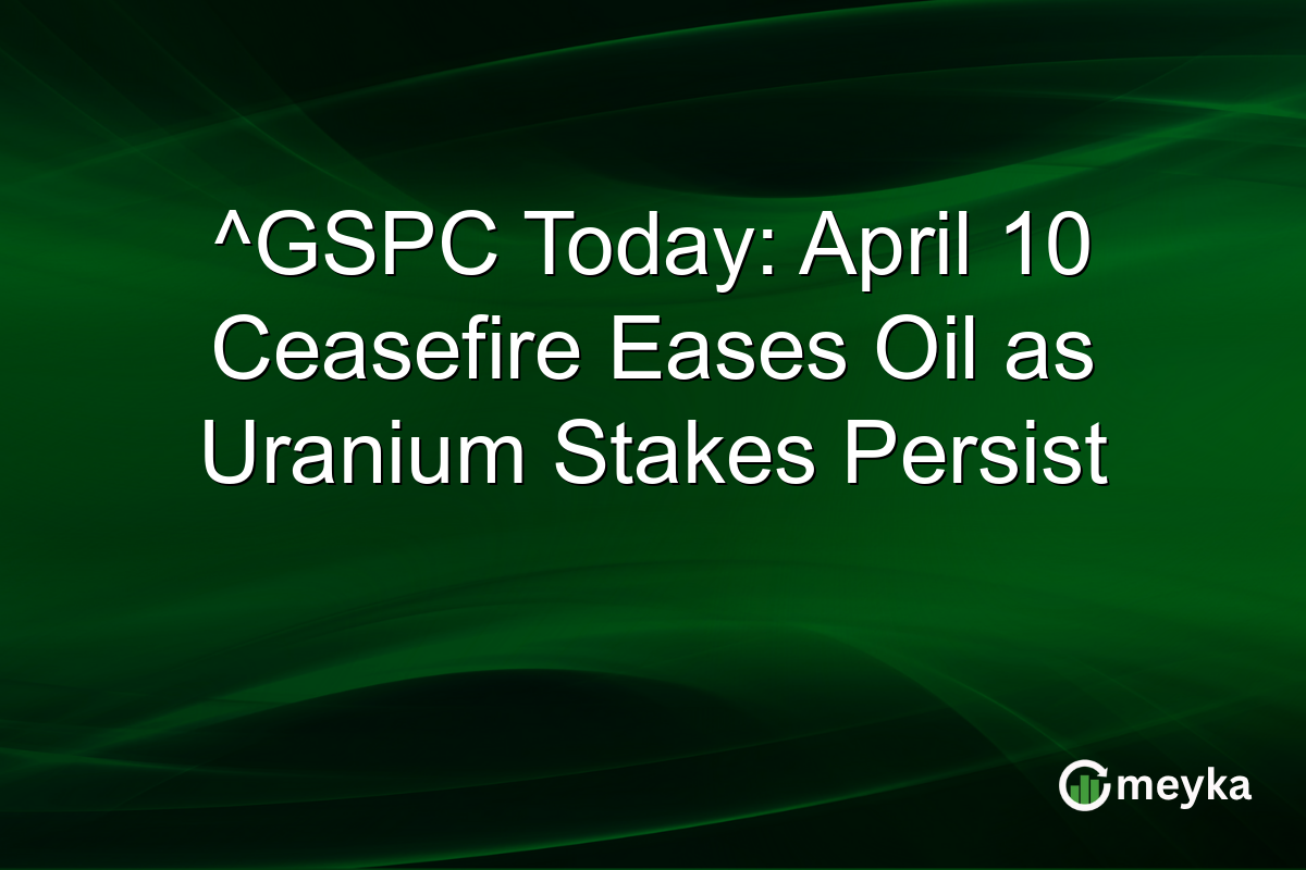 ^GSPC Today: April 10 Ceasefire Eases Oil as Uranium Stakes Persist