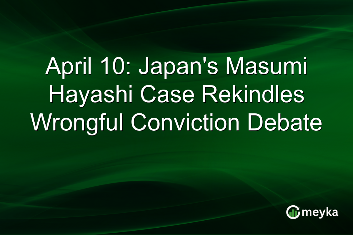 April 10: Japan’s Masumi Hayashi Case Rekindles Wrongful Conviction Debate