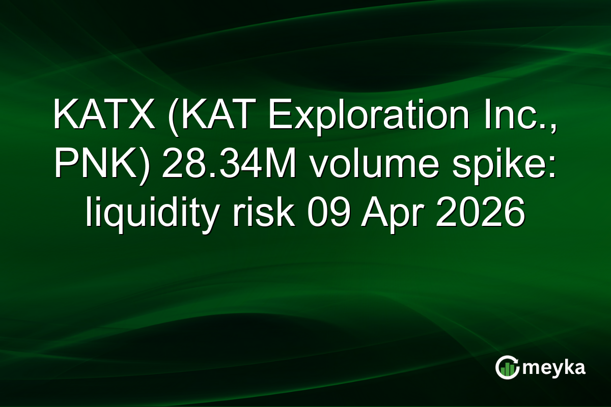 KATX (KAT Exploration Inc., PNK) 28.34M volume spike: liquidity risk 09 Apr 2026