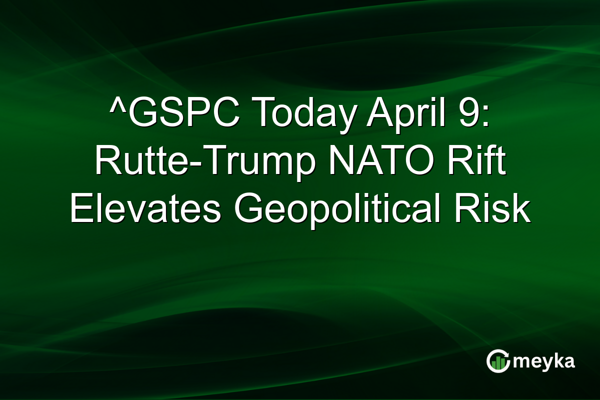 ^GSPC Today April 9: Rutte-Trump NATO Rift Elevates Geopolitical Risk