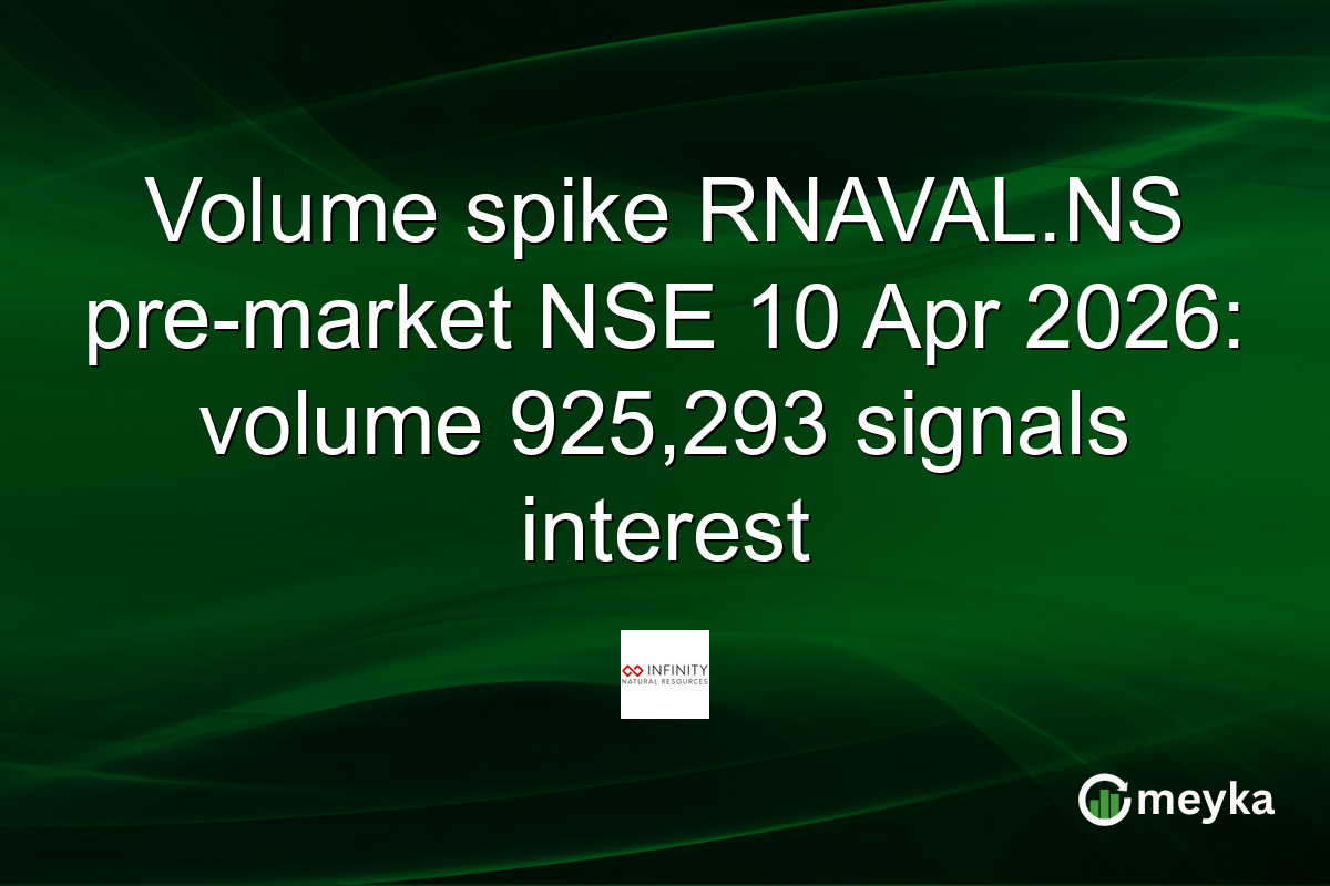 Volume spike RNAVAL.NS pre-market NSE 10 Apr 2026: volume 925,293 signals interest