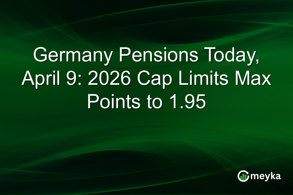 Germany Pensions Today, April 9: 2026 Cap Limits Max Points to 1.95
