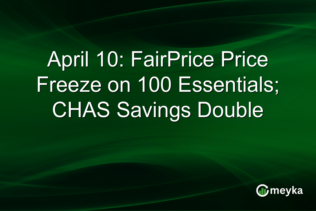 April 10: FairPrice Price Freeze on 100 Essentials; CHAS Savings Double