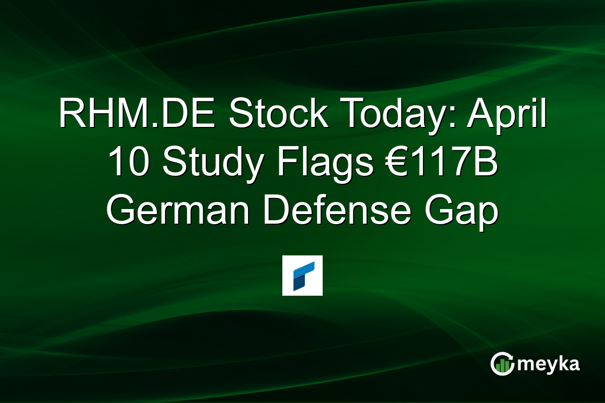 RHM.DE Stock Today: April 10 Study Flags €117B German Defense Gap