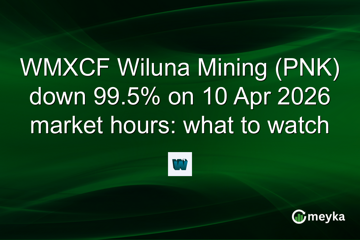 WMXCF Wiluna Mining (PNK) down 99.5% on 10 Apr 2026 market hours: what to watch