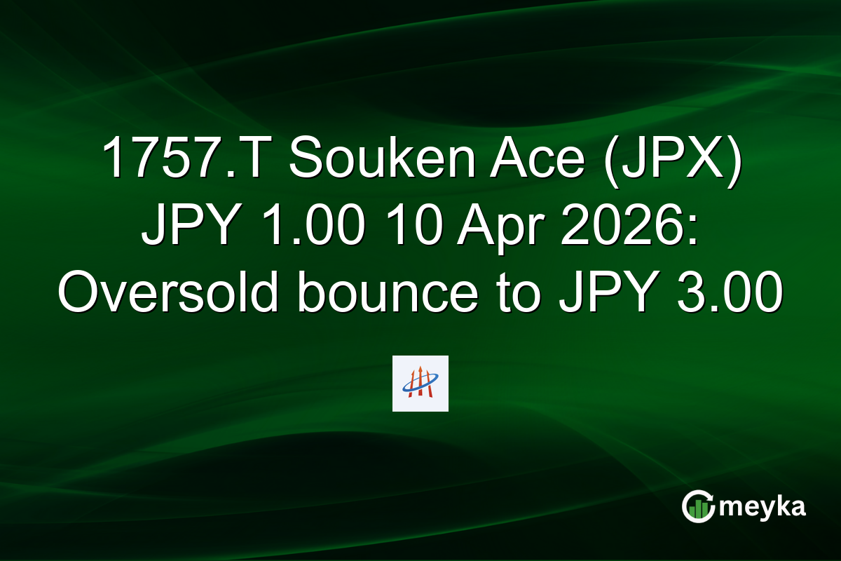 1757.T Souken Ace (JPX) JPY 1.00 10 Apr 2026: Oversold bounce to JPY 3.00