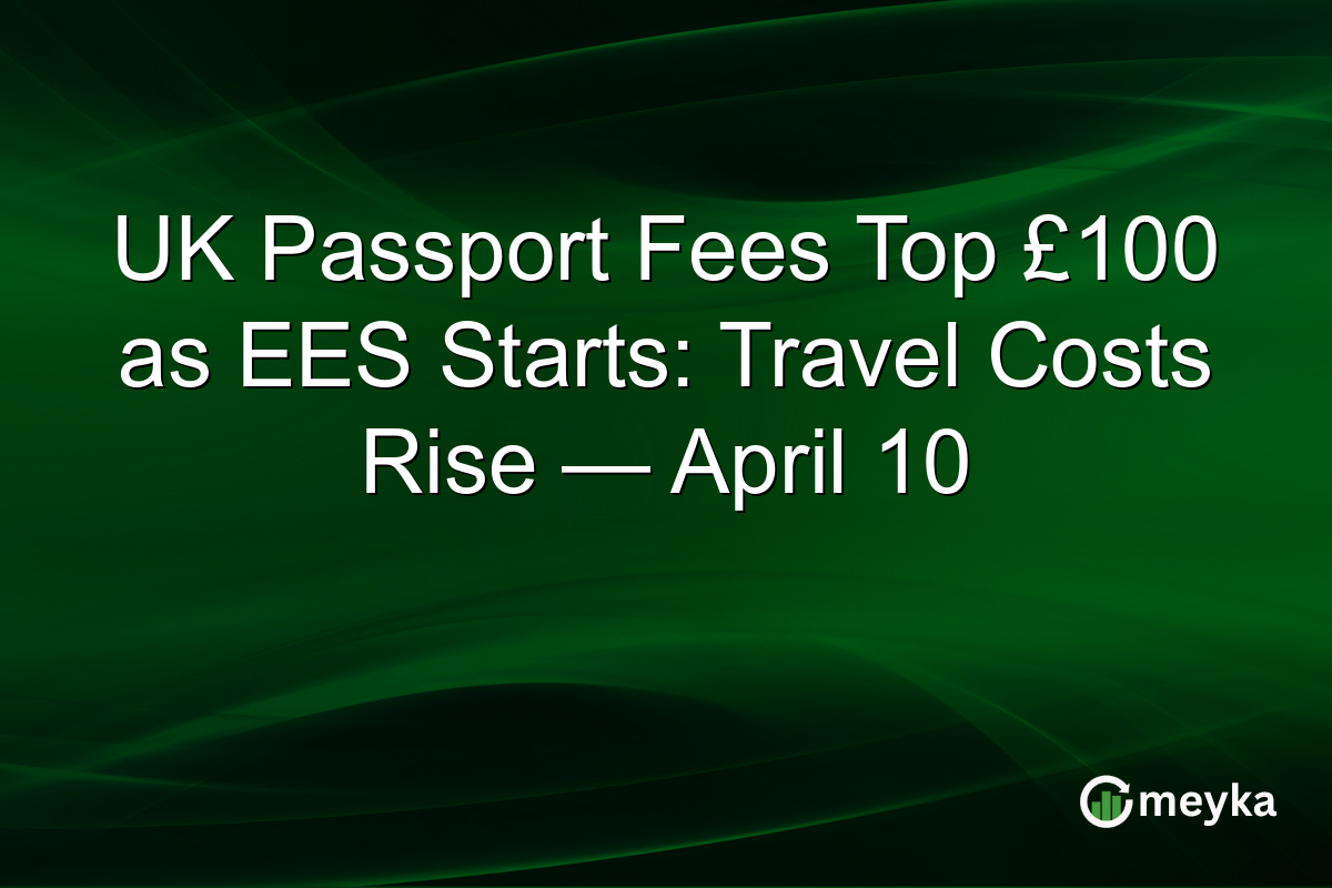 UK Passport Fees Top £100 as EES Starts: Travel Costs Rise — April 10