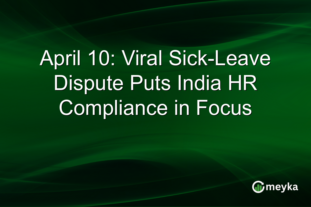 April 10: Viral Sick-Leave Dispute Puts India HR Compliance in Focus