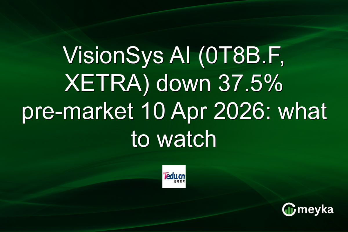 VisionSys AI (0T8B.F, XETRA) down 37.5% pre-market 10 Apr 2026: what to watch
