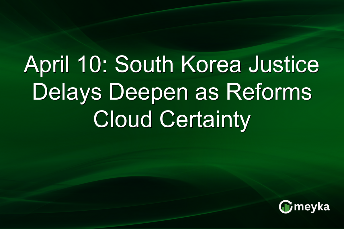 April 10: South Korea Justice Delays Deepen as Reforms Cloud Certainty