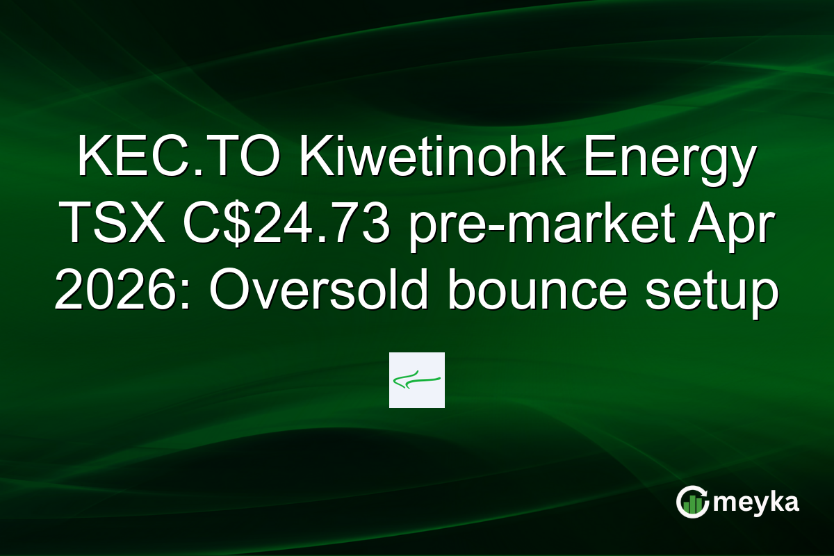 KEC.TO Kiwetinohk Energy TSX C$24.73 pre-market Apr 2026: Oversold bounce setup