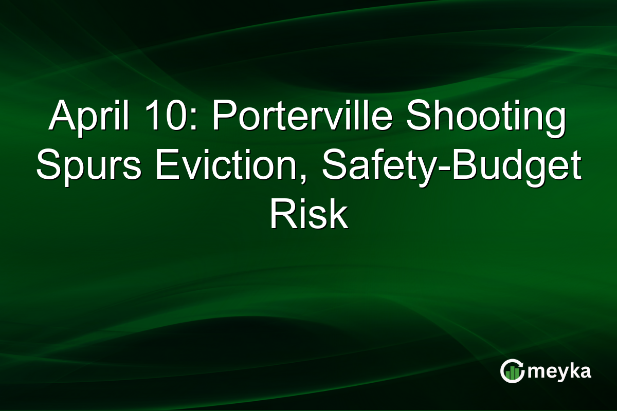 April 10: Porterville Shooting Spurs Eviction, Safety-Budget Risk