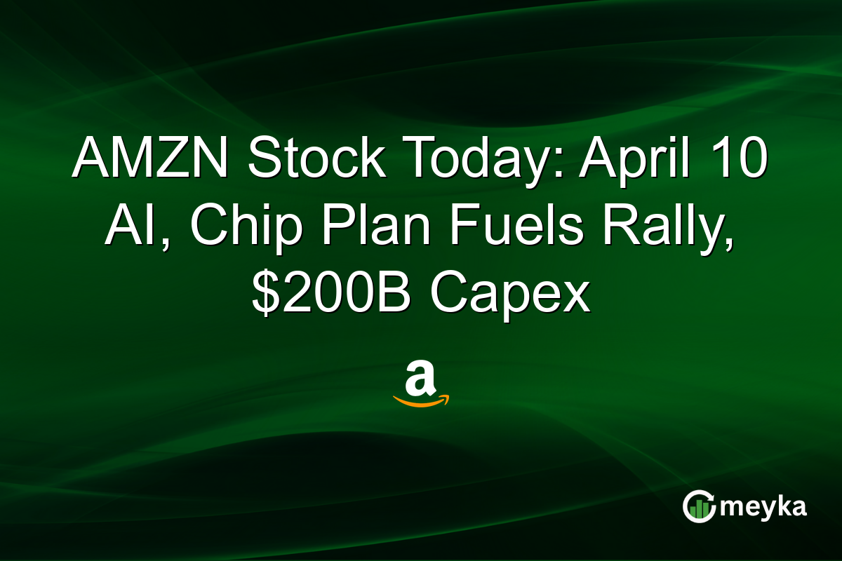 AMZN Stock Today: April 10 AI, Chip Plan Fuels Rally, $200B Capex