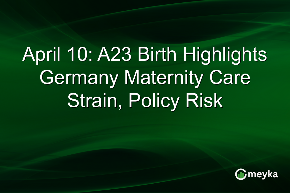 April 10: A23 Birth Highlights Germany Maternity Care Strain, Policy Risk