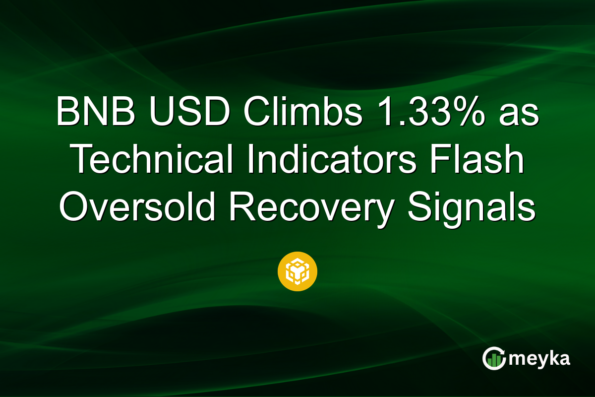 BNB USD Climbs 1.33% as Technical Indicators Flash Oversold Recovery Signals