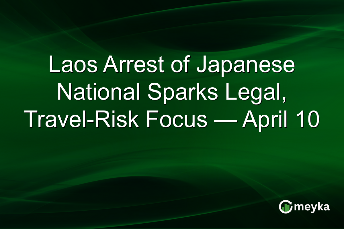 Laos Arrest of Japanese National Sparks Legal, Travel-Risk Focus — April 10