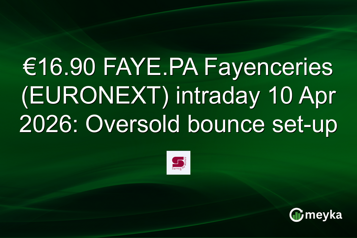 €16.90 FAYE.PA Fayenceries (EURONEXT) intraday 10 Apr 2026: Oversold bounce set-up