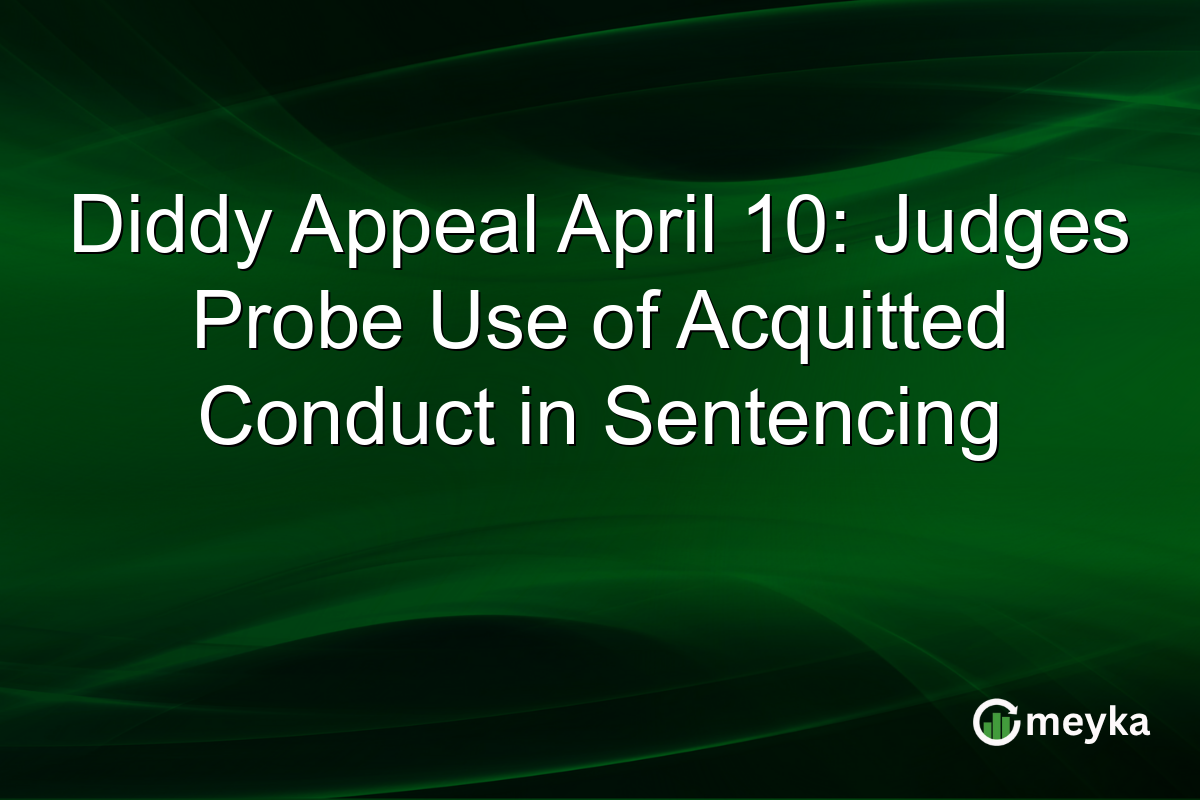 Diddy Appeal April 10: Judges Probe Use of Acquitted Conduct in Sentencing