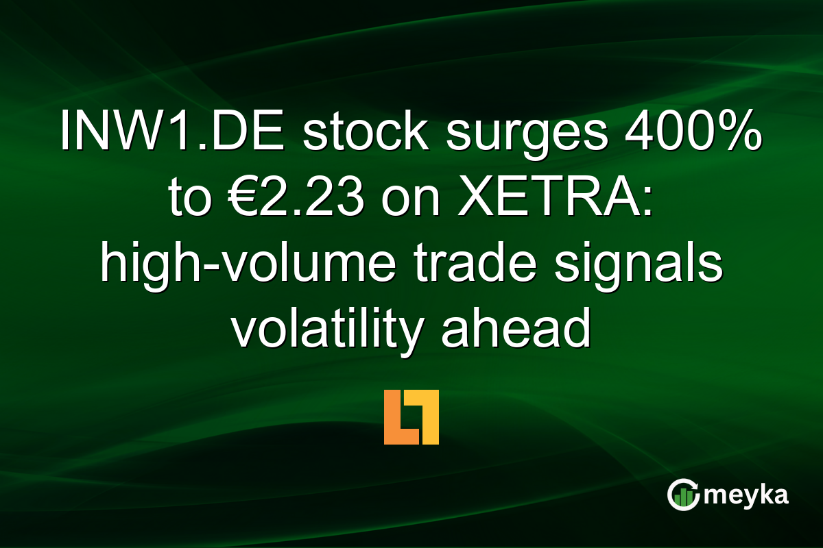INW1.DE stock surges 400% to €2.23 on XETRA: high-volume trade signals volatility ahead