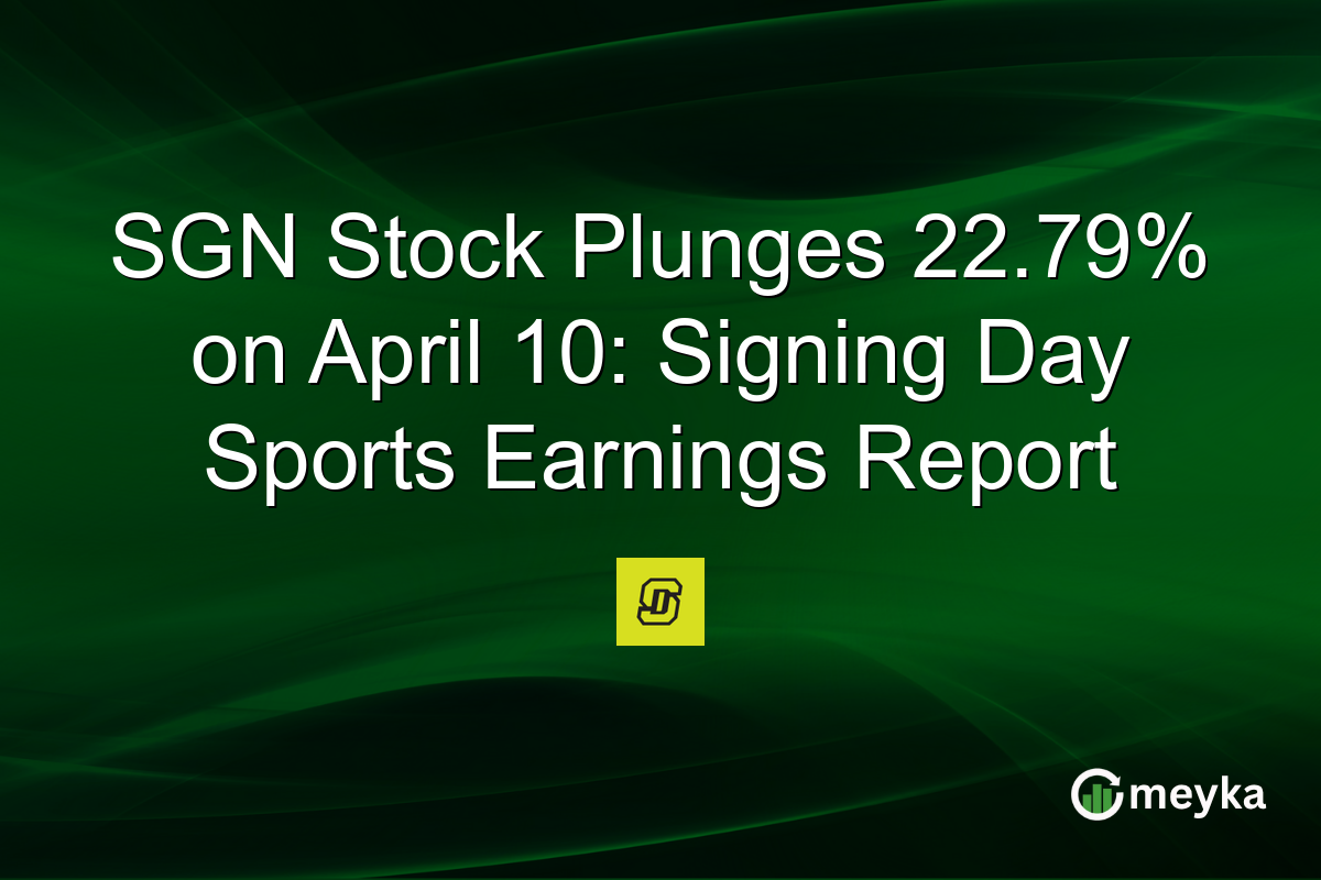 SGN Stock Plunges 22.79% on April 10: Signing Day Sports Earnings Report