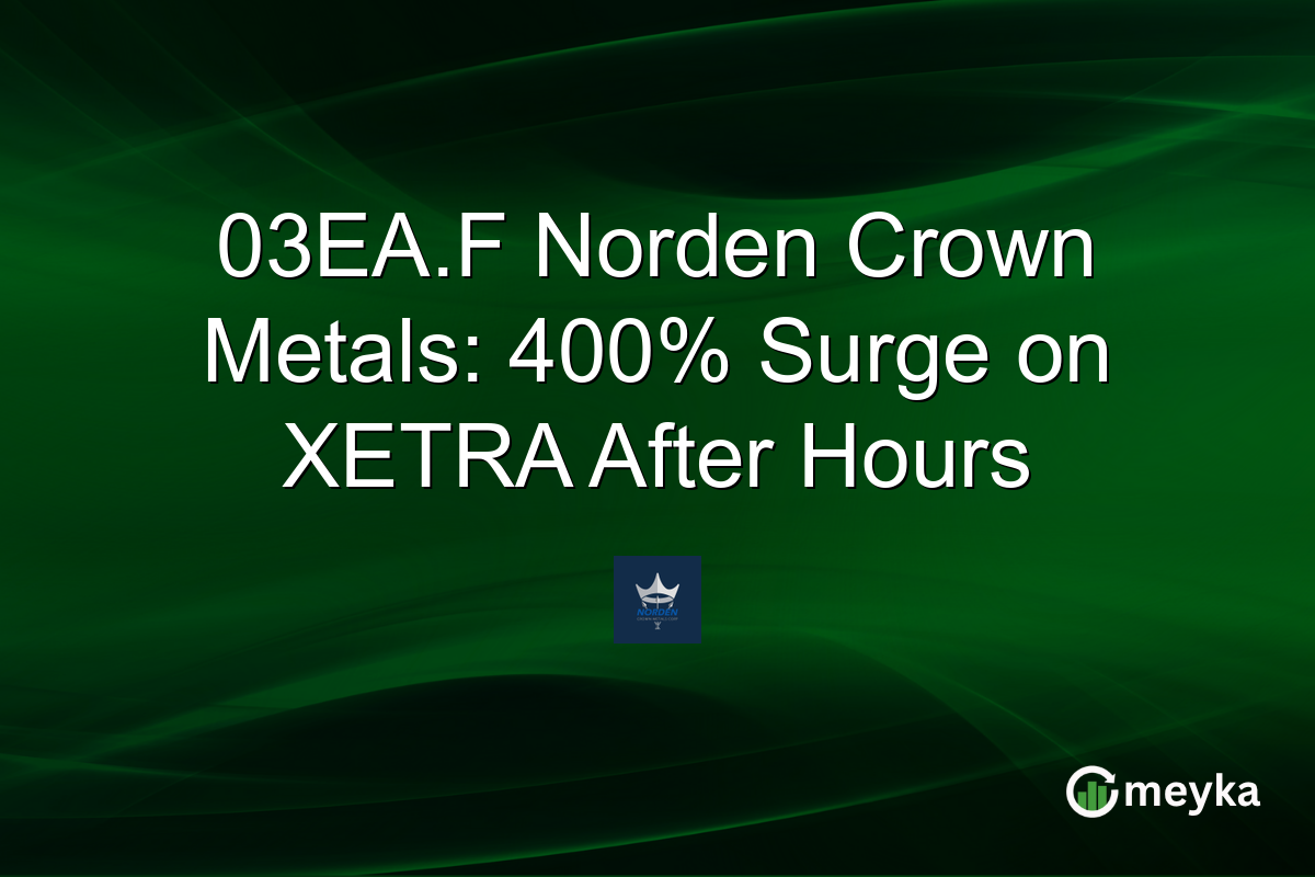 03EA.F Norden Crown Metals: 400% Surge on XETRA After Hours