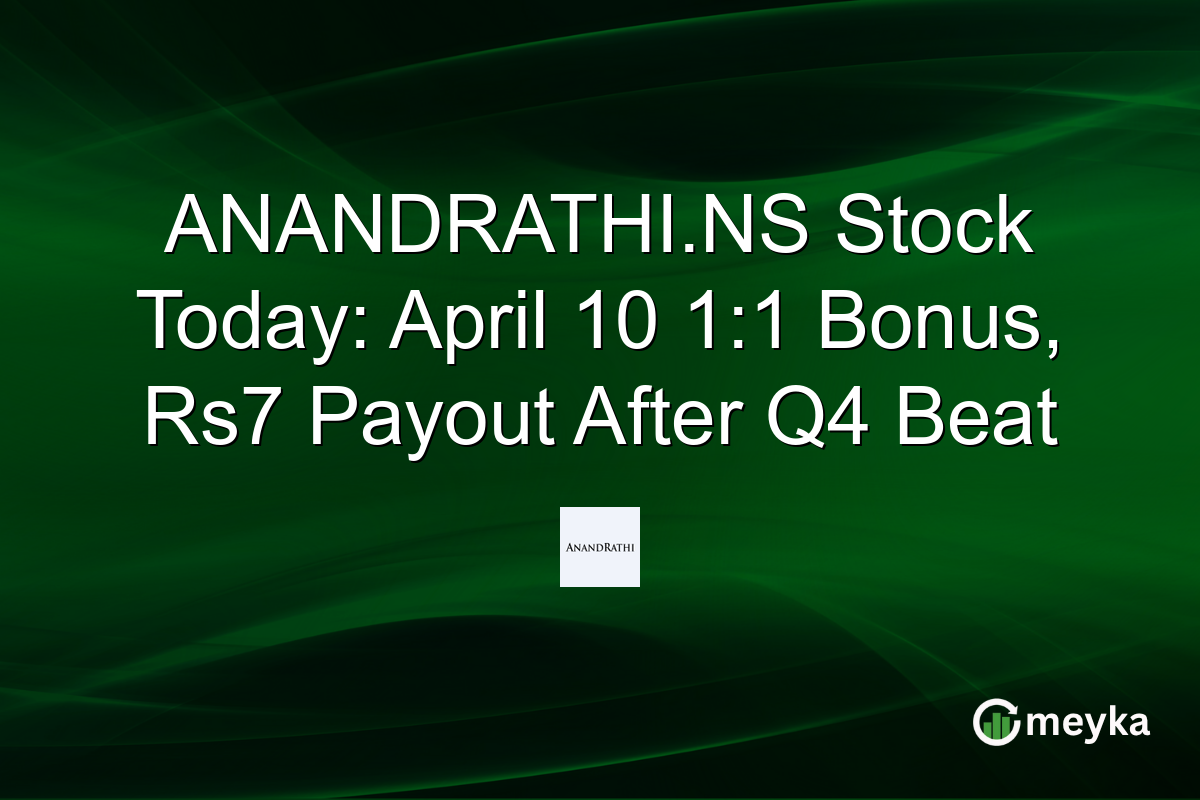 ANANDRATHI.NS Stock Today: April 10 1:1 Bonus, Rs7 Payout After Q4 Beat