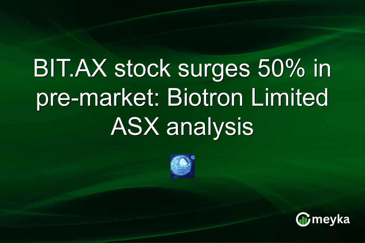 BIT.AX stock surges 50% in pre-market: Biotron Limited ASX analysis