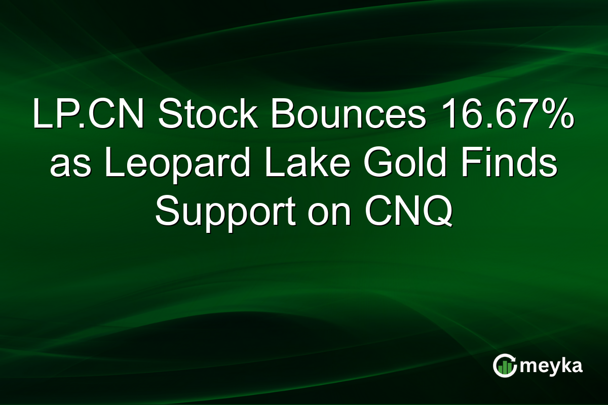 LP.CN Stock Bounces 16.67% as Leopard Lake Gold Finds Support on CNQ