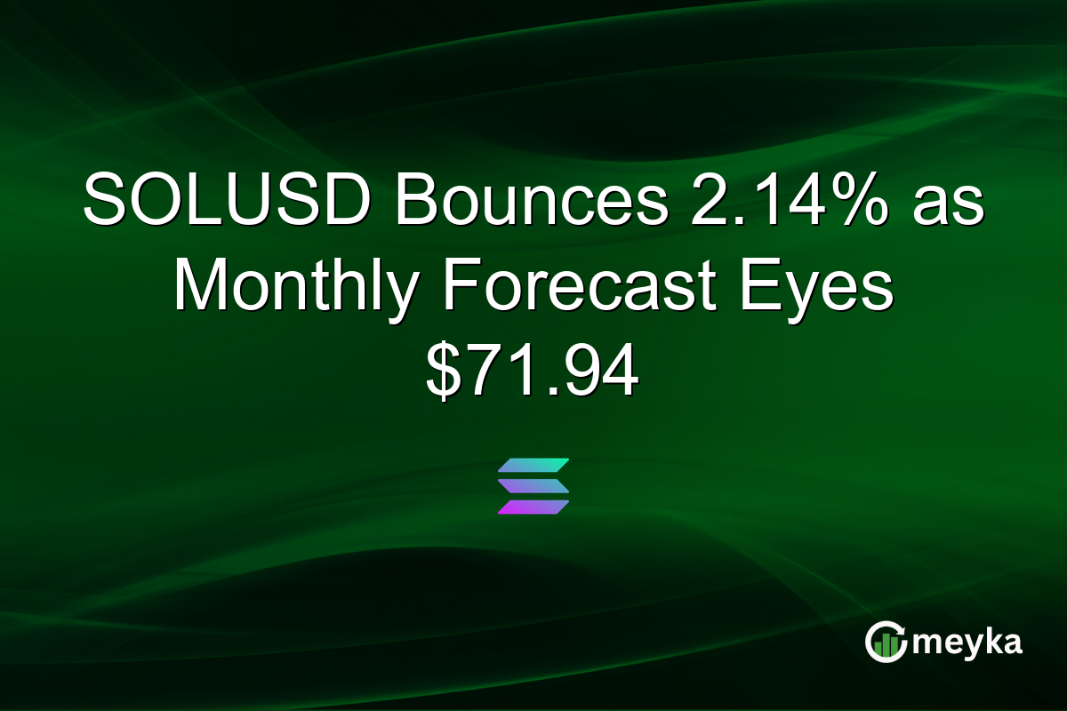 SOLUSD Bounces 2.14% as Monthly Forecast Eyes $71.94