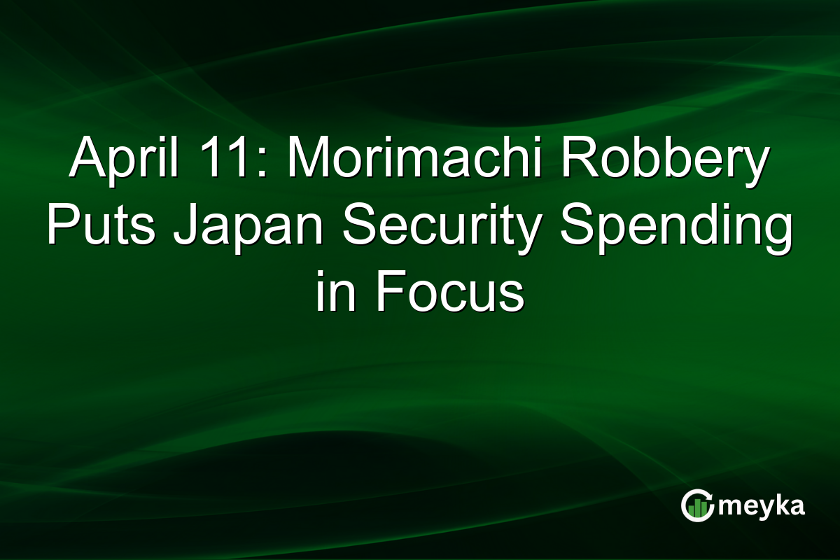 April 11: Morimachi Robbery Puts Japan Security Spending in Focus