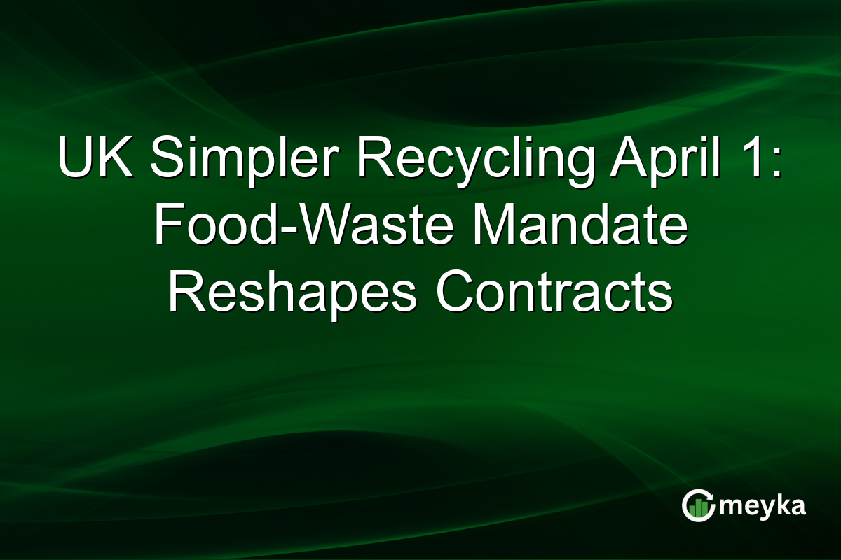 UK Simpler Recycling April 1: Food-Waste Mandate Reshapes Contracts