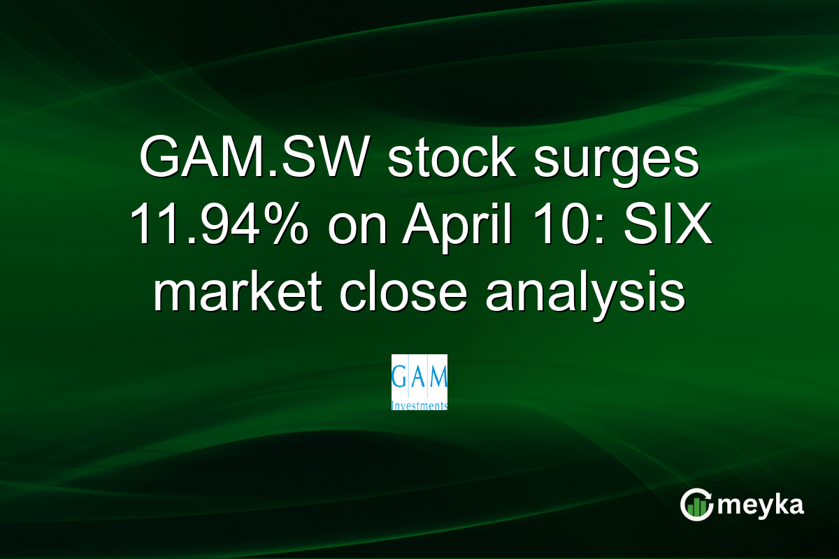 GAM.SW stock surges 11.94% on April 10: SIX market close analysis