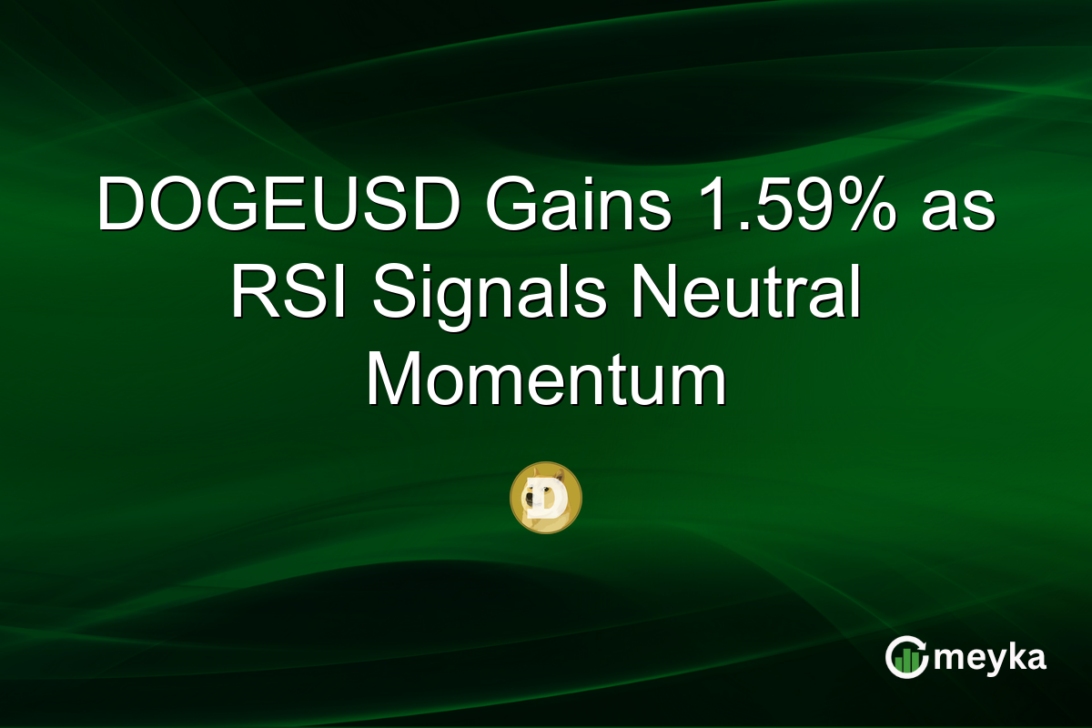 DOGEUSD Gains 1.59% as RSI Signals Neutral Momentum
