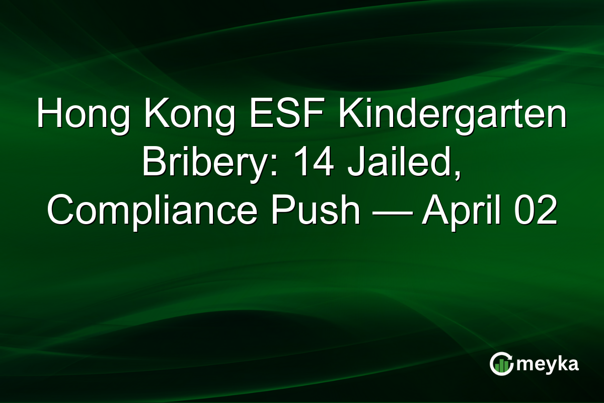 Hong Kong ESF Kindergarten Bribery: 14 Jailed, Compliance Push — April 02