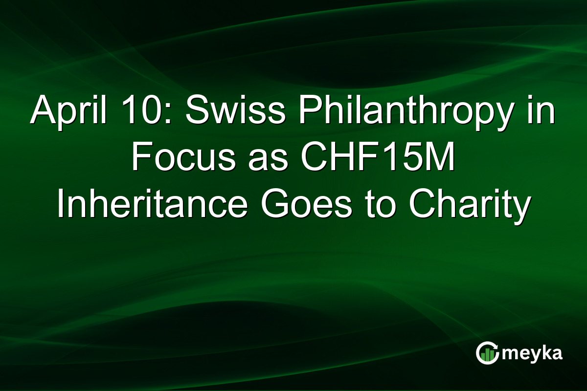 April 10: Swiss Philanthropy in Focus as CHF15M Inheritance Goes to Charity