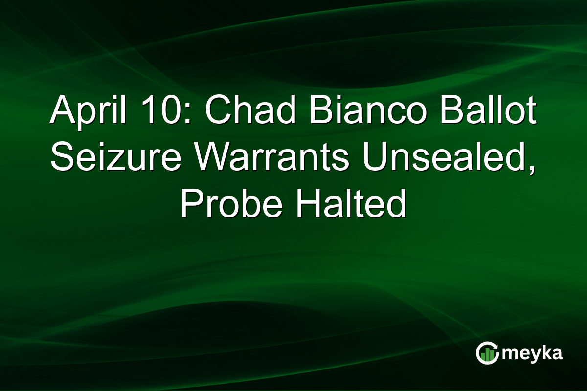 April 10: Chad Bianco Ballot Seizure Warrants Unsealed, Probe Halted