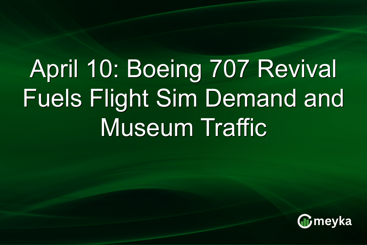 April 10: Boeing 707 Revival Fuels Flight Sim Demand and Museum Traffic