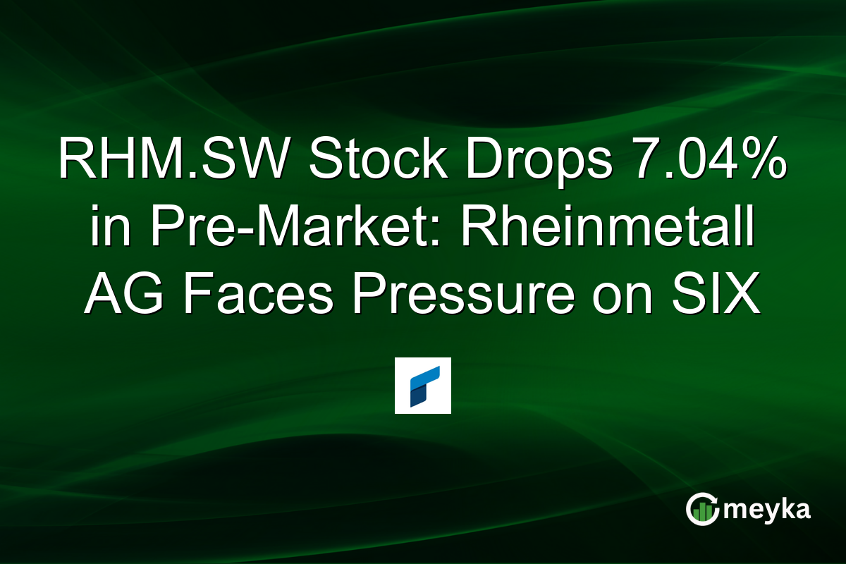 RHM.SW Stock Drops 7.04% in Pre-Market: Rheinmetall AG Faces Pressure on SIX