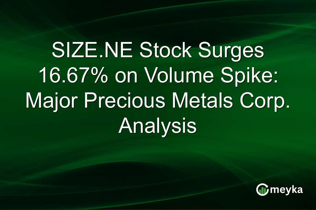 SIZE.NE Stock Surges 16.67% on Volume Spike: Major Precious Metals Corp. Analysis