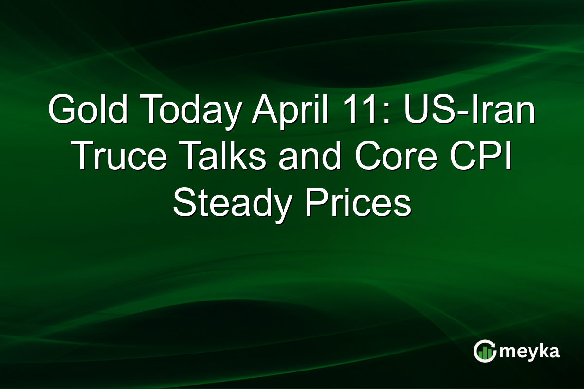Gold Today April 11: US-Iran Truce Talks and Core CPI Steady Prices