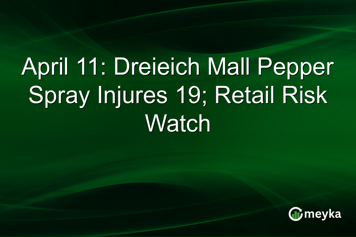 April 11: Dreieich Mall Pepper Spray Injures 19; Retail Risk Watch