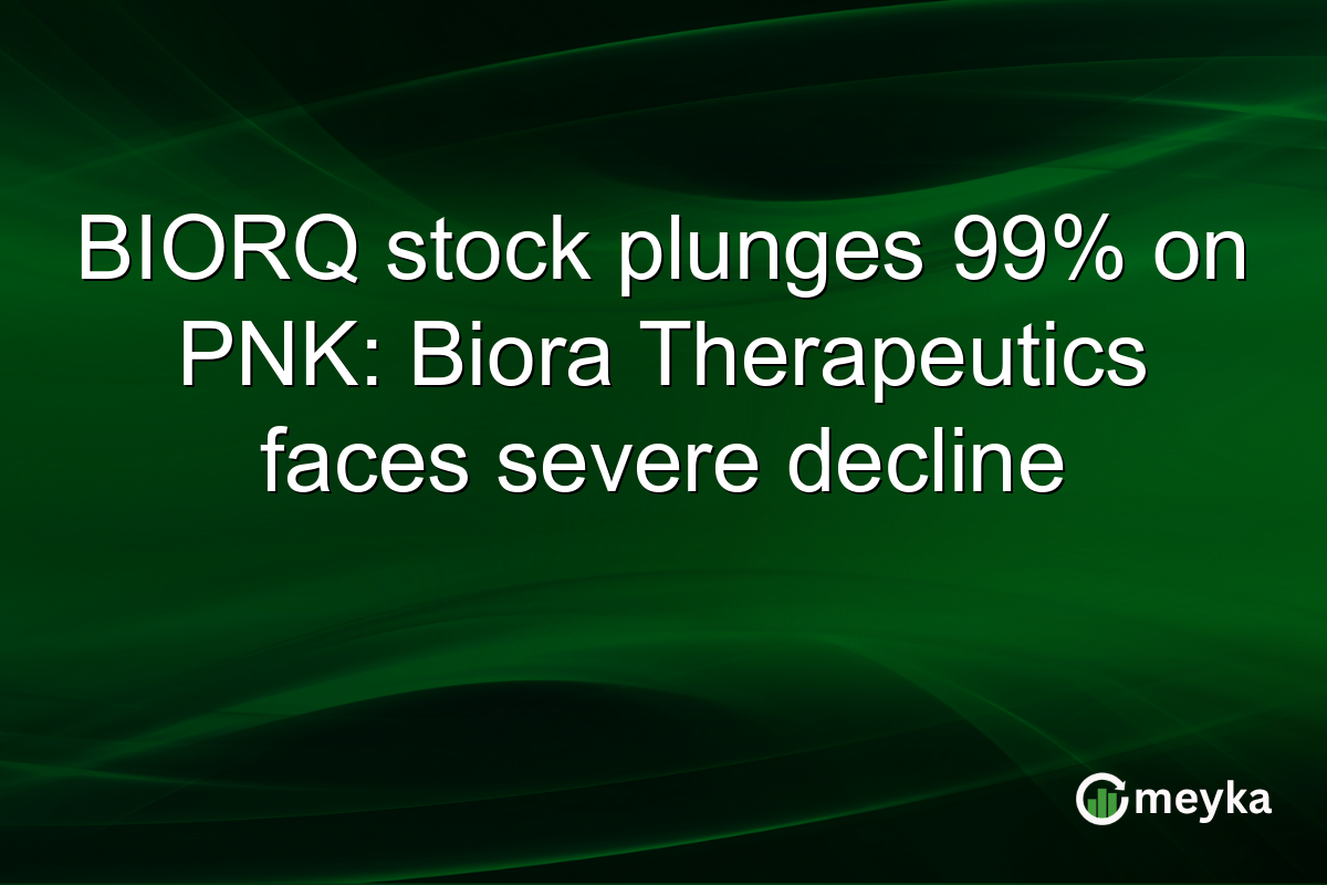 BIORQ stock plunges 99% on PNK: Biora Therapeutics faces severe decline