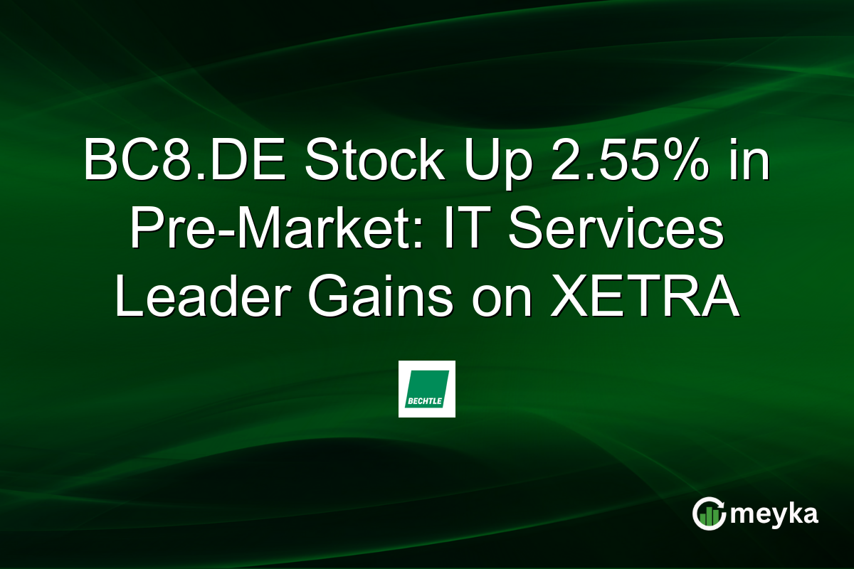 BC8.DE Stock Up 2.55% in Pre-Market: IT Services Leader Gains on XETRA