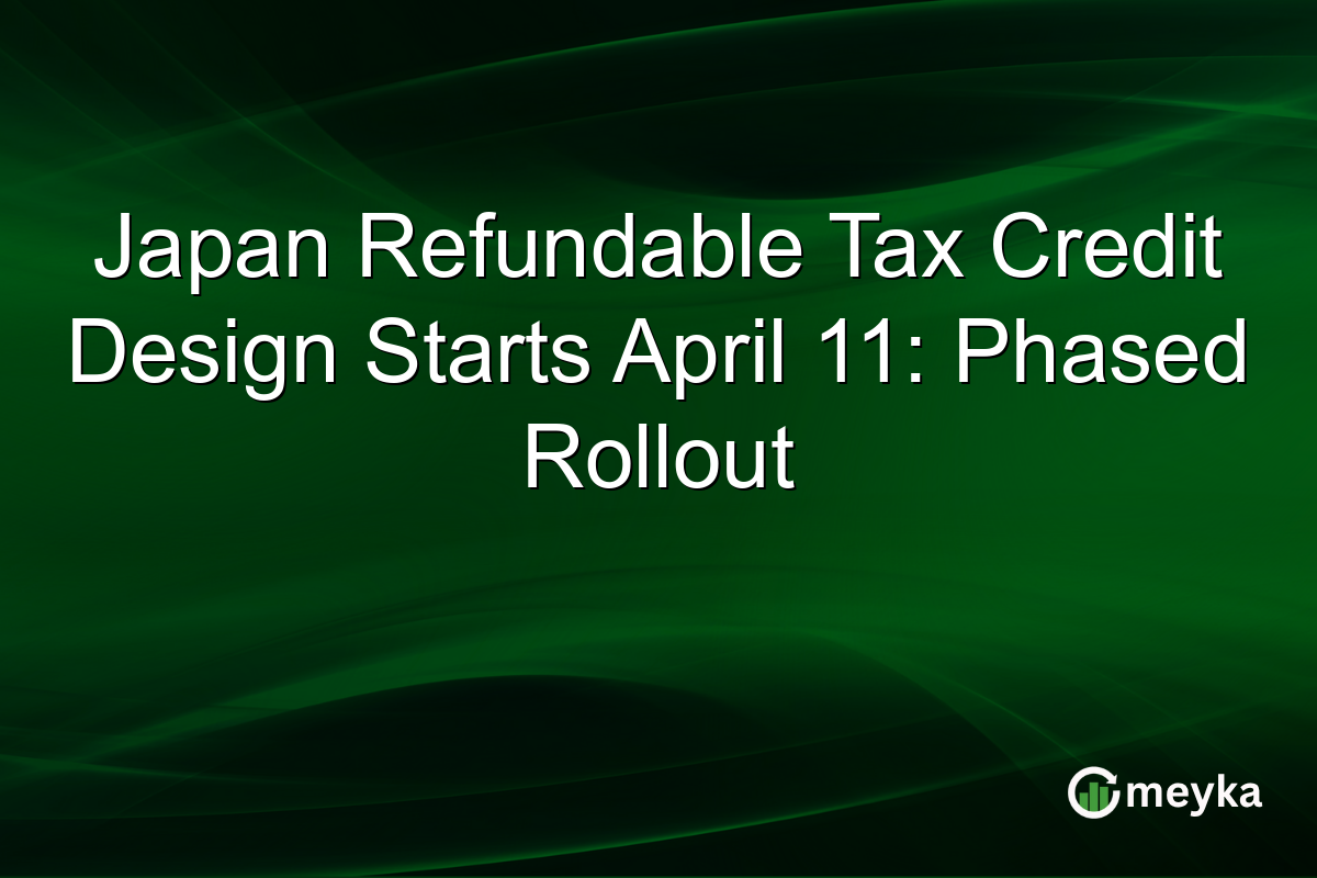 Japan Refundable Tax Credit Design Starts April 11: Phased Rollout