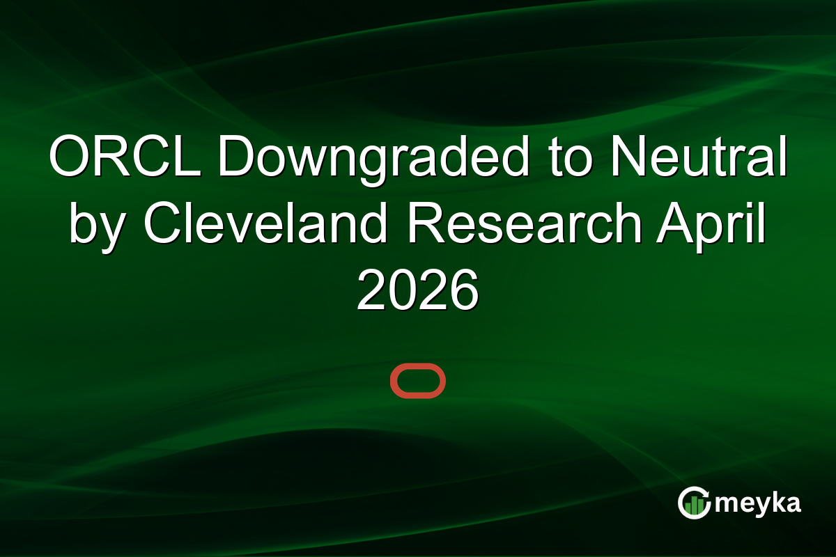 ORCL Downgraded to Neutral by Cleveland Research April 2026