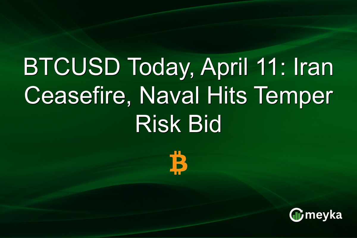 BTCUSD Today, April 11: Iran Ceasefire, Naval Hits Temper Risk Bid
